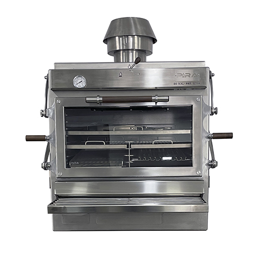 Forno a Carvão Industrial Vidro Elevável 90 kg/h