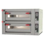 Forno Elétrico de Pizza com 2 Câmaras em Tijolo Refratário
