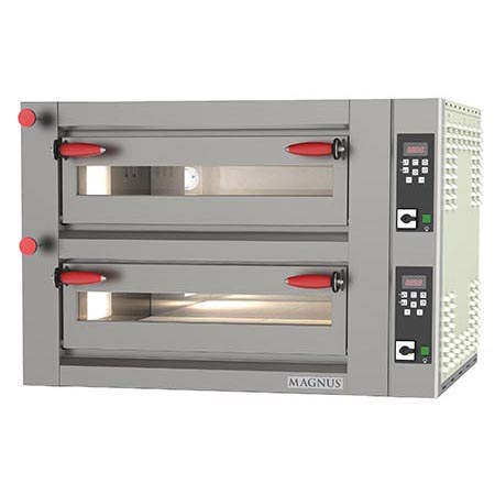 Forno de Pizza Elétrico Digital, 2 Câmaras, 12 Pizzas Ø 34 cm