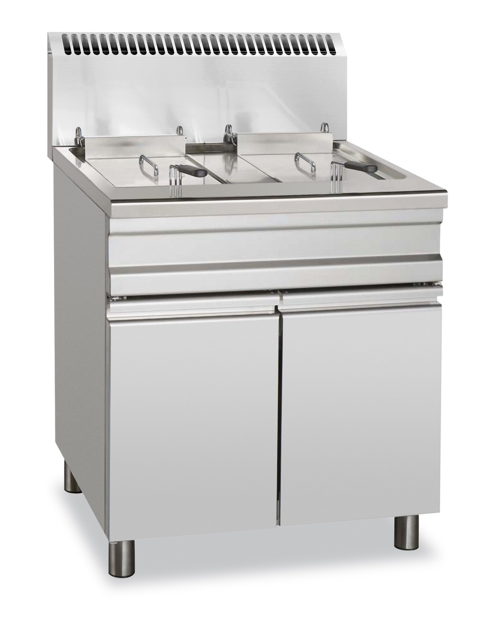 Fritadeira Industrial a Gás 14+14L com Móvel