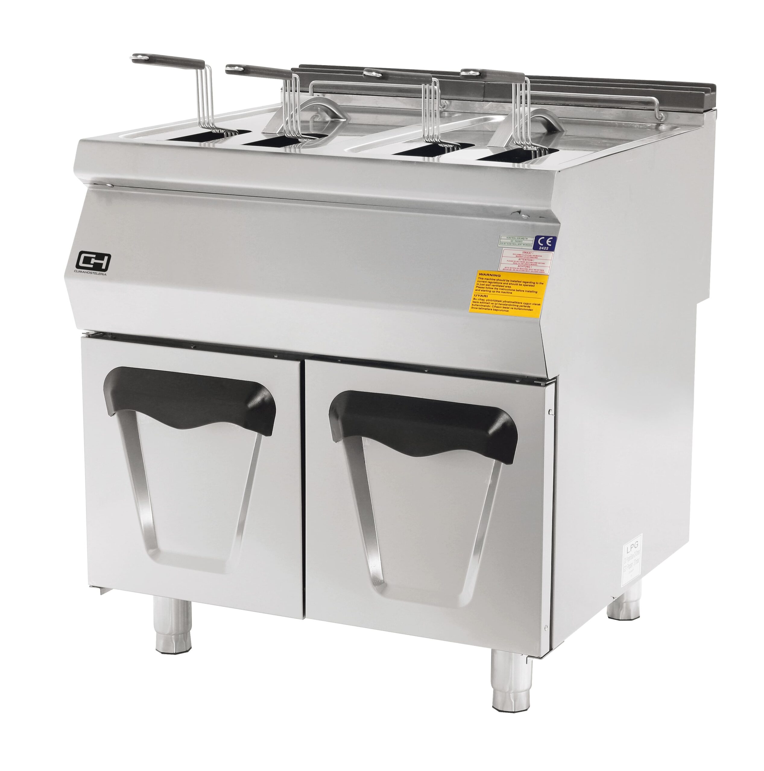 Fritadeira Industrial a Gás Dupla 16+16L Linha 700