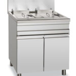 Fritadeira Industrial a Gás Dupla 2x17.5L com Armário