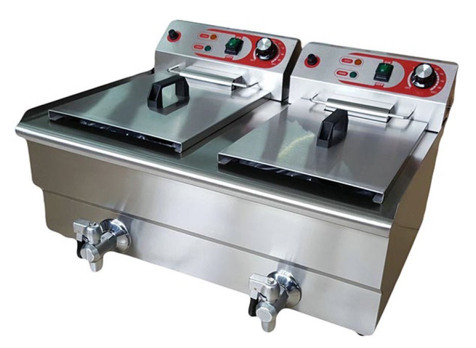 Fritadeira Elétrica Industrial 12+12L Dupla