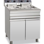 Fritadeira Industrial Elétrica de Pé 14+14L 18 kW