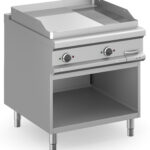 Fry-Top Elétrico Cromado Liso e Ranurado, 80cm