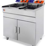 Fritadeira Elétrica Profissional Dupla 14+14L com Móvel
