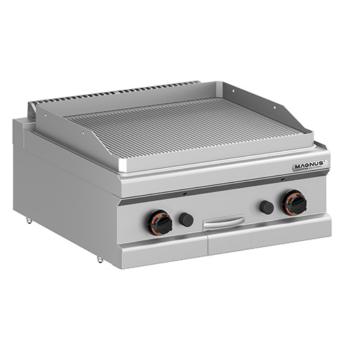 Fry-top a Gás Duplo Canelado 650x570 mm para Bancada