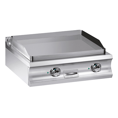 Fry-top Elétrico de Cromoduro, Placa Lisa 780x720 mm
