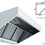 Hotte Exaustora Mural Inox com Turbina 1500x800x550h mm