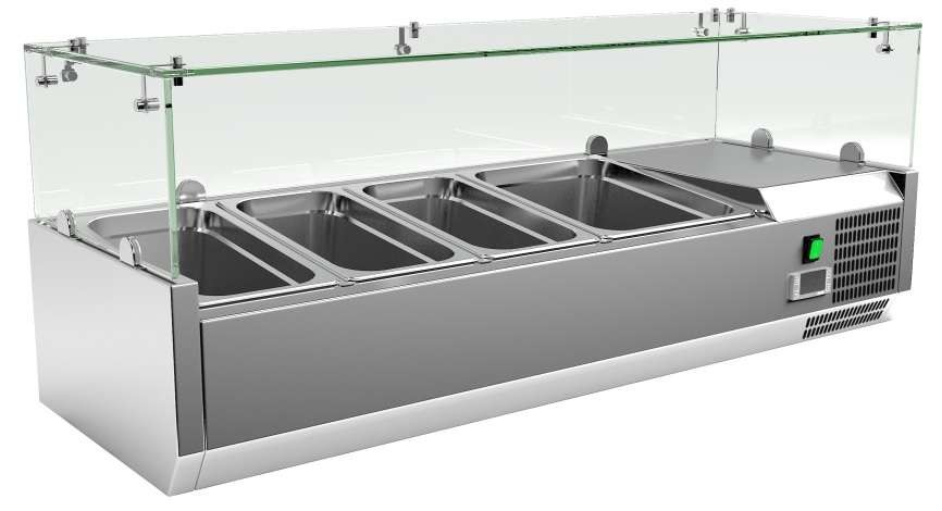 Vitrine Refrigerada Expositora 3 GN1/3 + 1 GN1/2