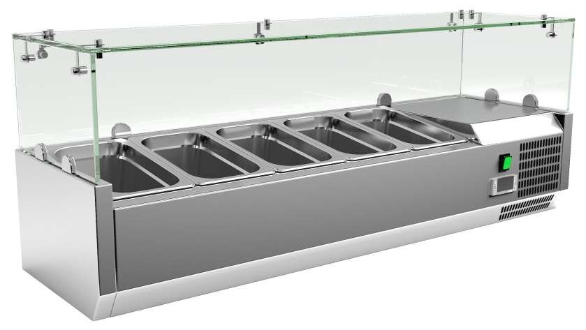 Vitrine Refrigerada Expositora de Balcão 5x GN1/4