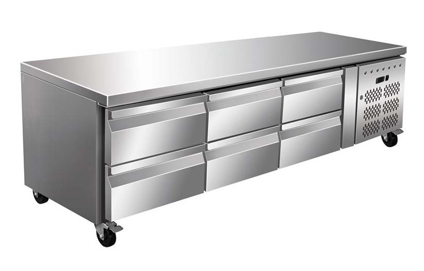 Mesa Baixa Refrigerada Linha 700 GN 1/1 com 6 Gavetas