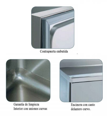 Mesa de Congelação Industrial 3 Portas -20ºC