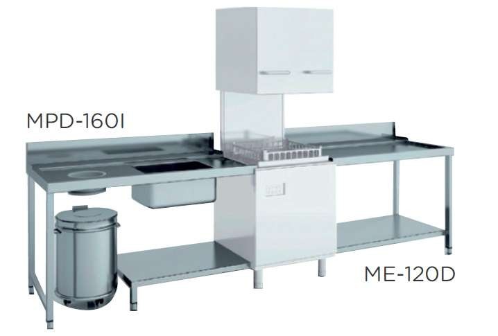 Mesa de Apoio à Máquina de Lavar Loiça Inox 120D