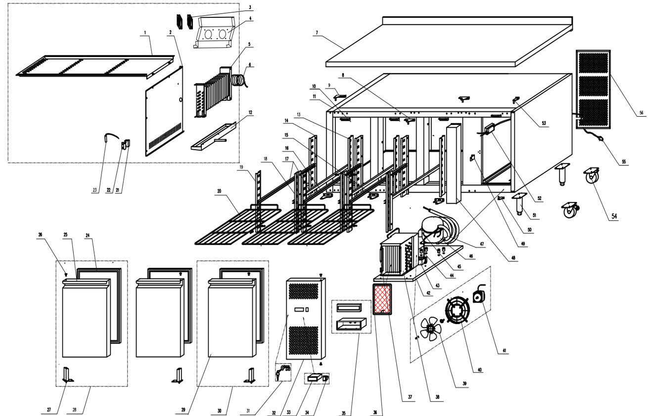 Mesa Refrigerada SNACK 600mm 3 Portas