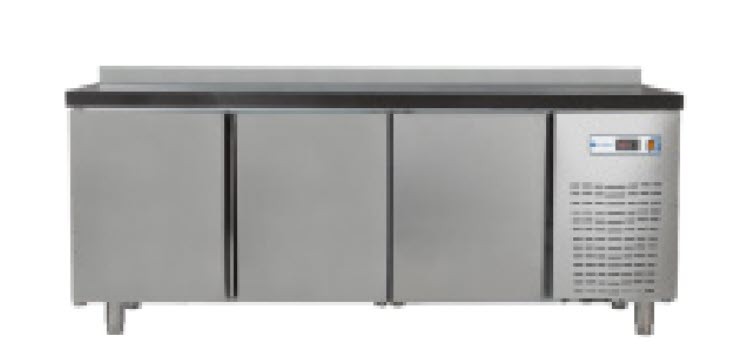 Mesa Refrigerada Inox 3 Portas Linha 600 Tropical