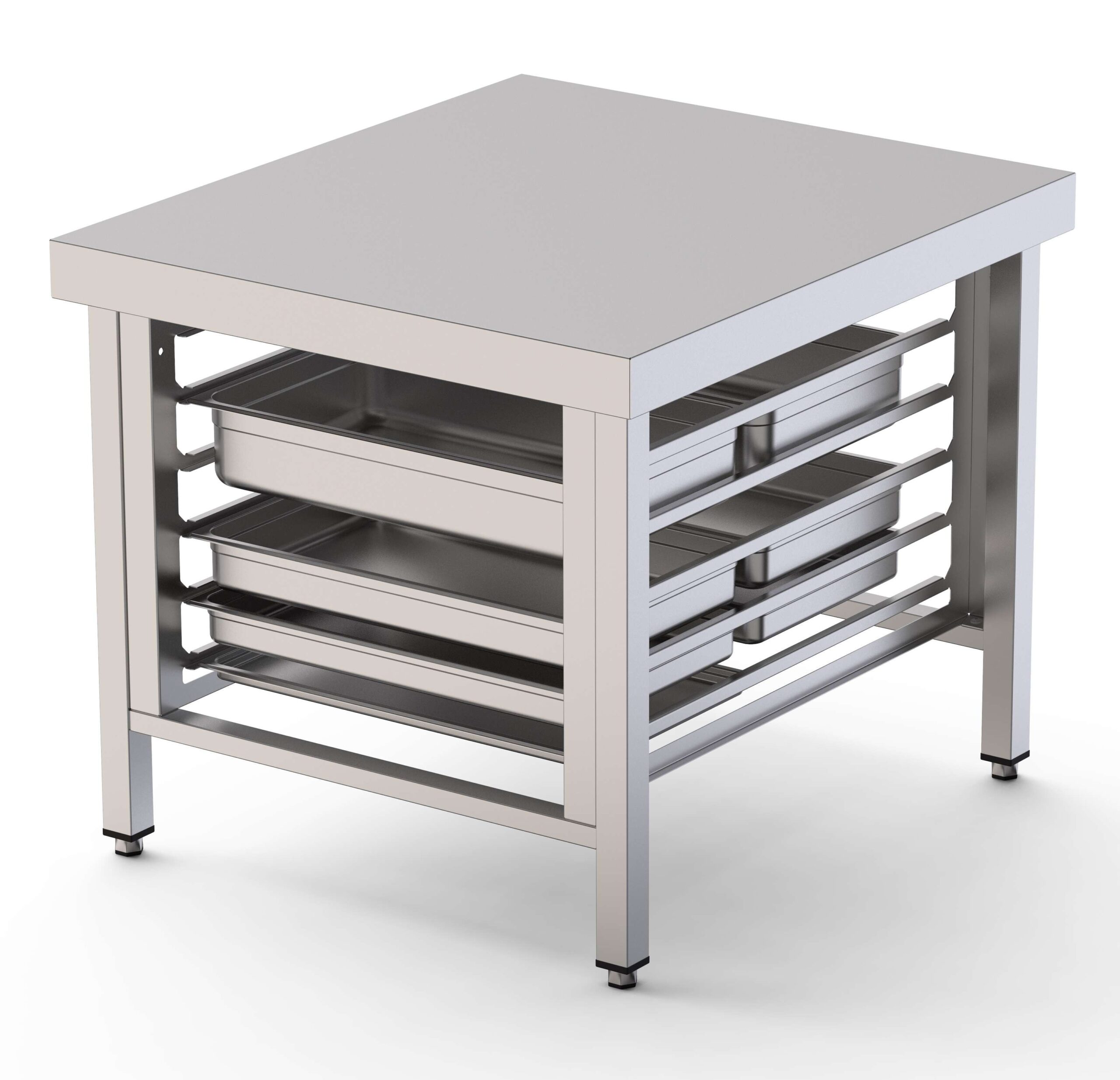 Mesa de Suporte Inox para Fornos GN1/1 1100x950x700mm