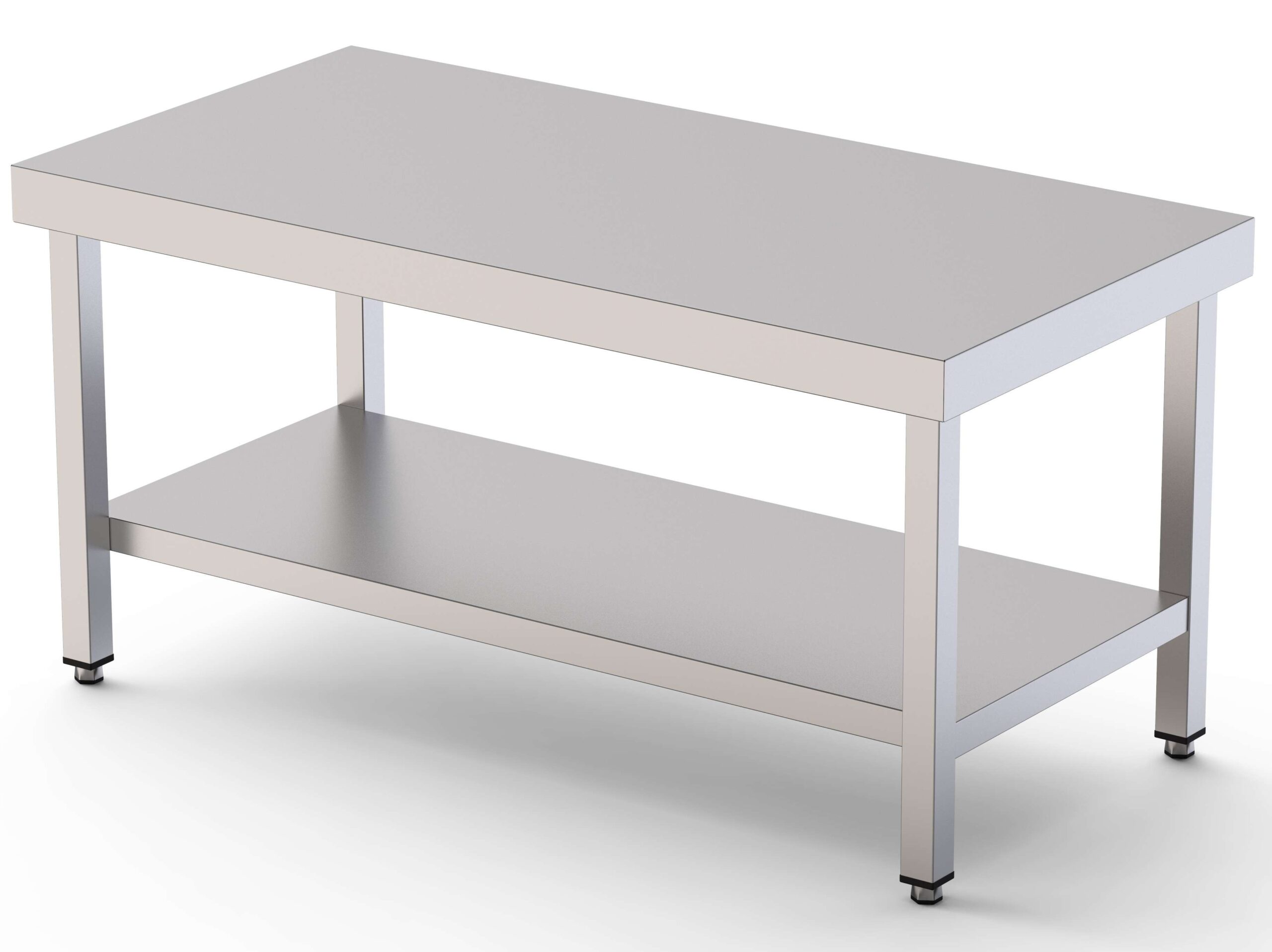 Mesa de Trabalho Inox Central com Prateleira 1000x700x600h mm
