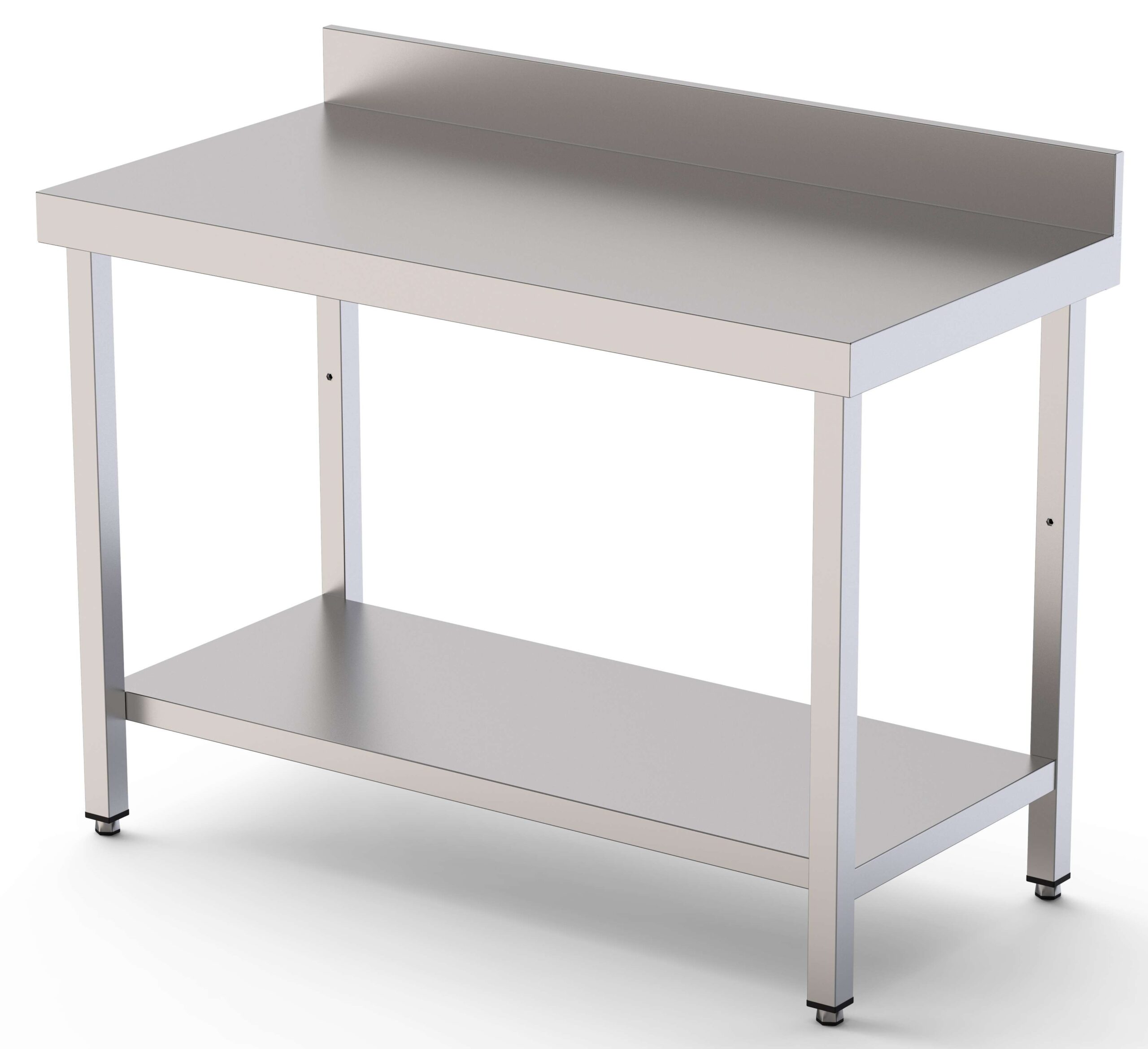 Mesa Inox Mural com Prateleira Inferior 1800x600mm