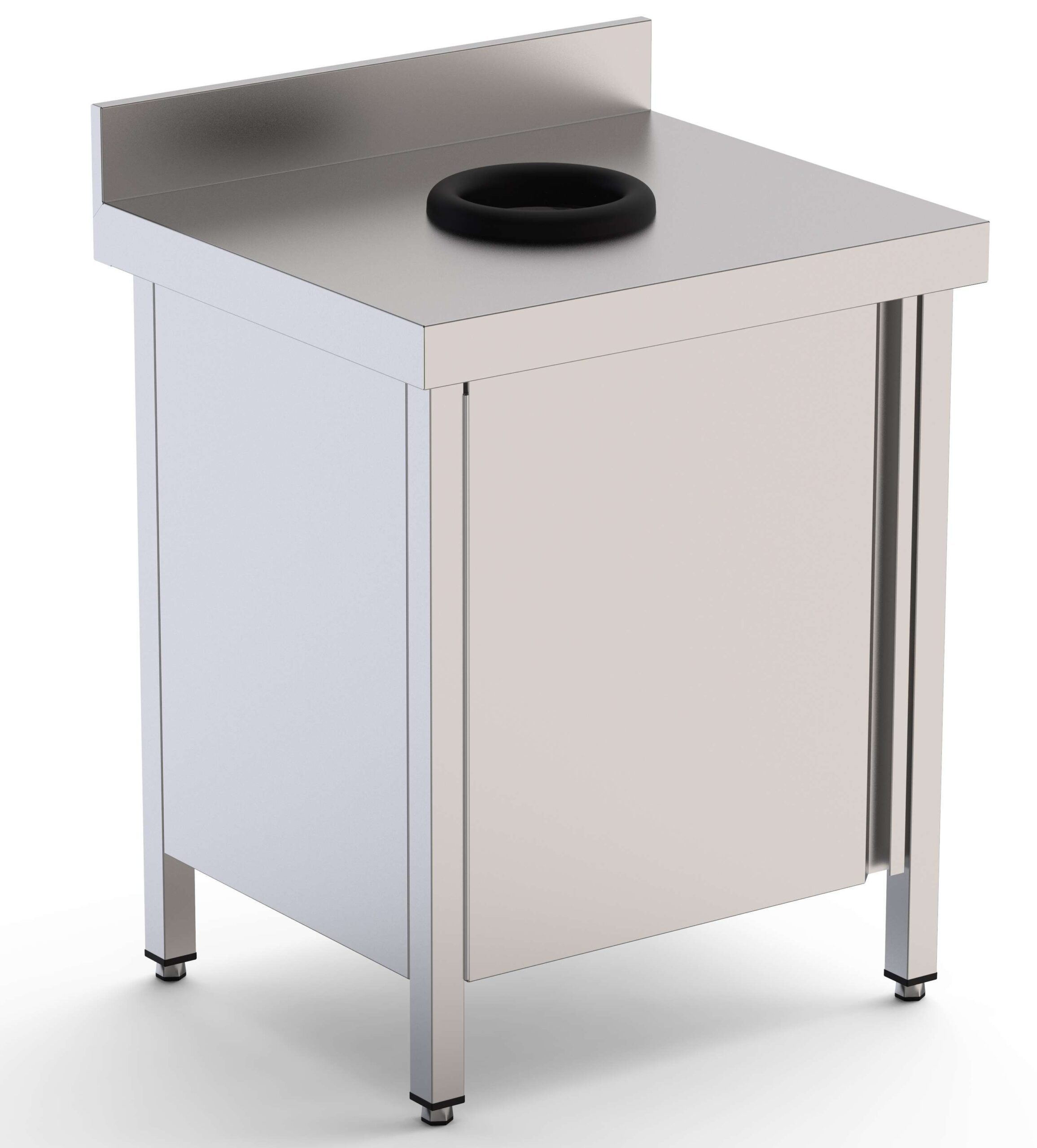 Mesa de Trabalho Mural Inox com Porta 700x700x850h mm