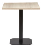 Mesa Interior com Armação Preta e Tampo Melamina Acácia 70x70cm