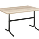 Mesa Interior com Armação Preta e Tampo em Melamina 110x70cm