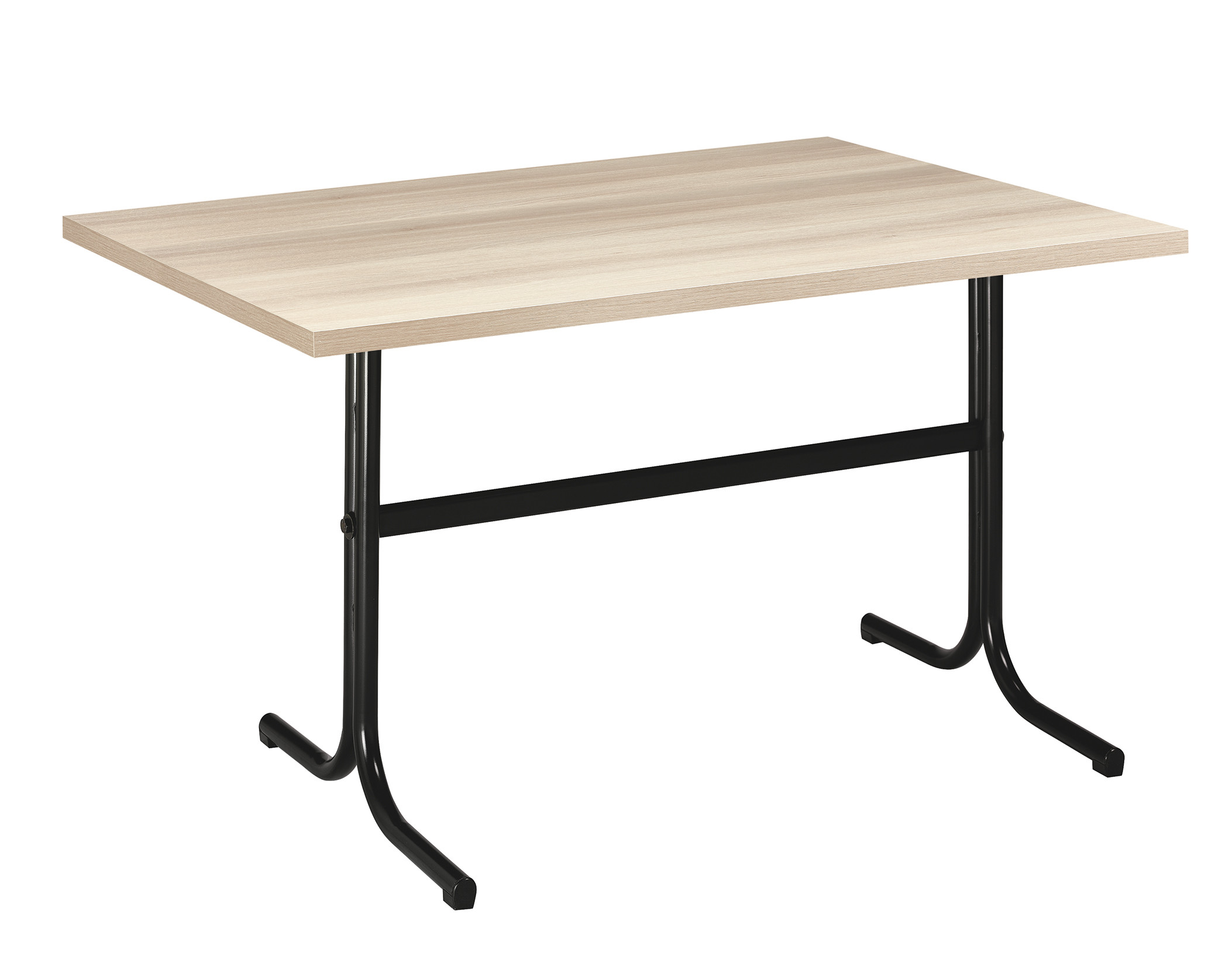 Mesa Interior com Armação Preta e Tampo em Melamina 110x70cm