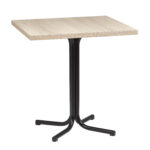 Mesa Interior Melamina Acácia Estrutura Preta 70x70 cm