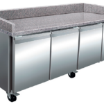 Mesa Refrigerada para Pizzas 635L 3 Portas Tampo Mármore