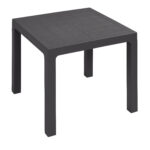 Mesa de Terraço em Polipropileno Antracite 70x70cm