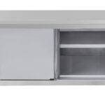 Mesa de Trabalho Inox L600 Portas de Correr 1400mm