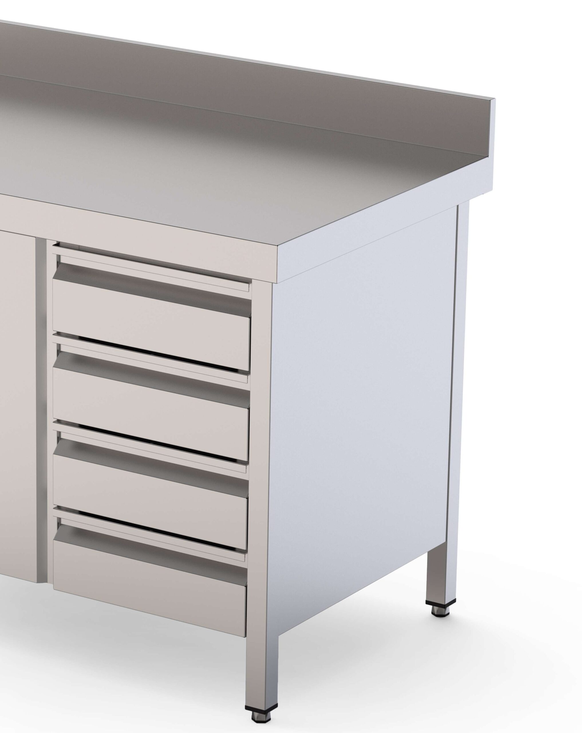 Módulo de Gavetas Inox Linha 700 - 4 Gavetas