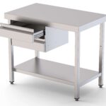 Módulo de Gavetas em Aço Inox com Corrediças, 480x460x345mm