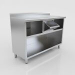 Mesa Cafeteira Inox 2000mm com Tolva e Bancada para Café