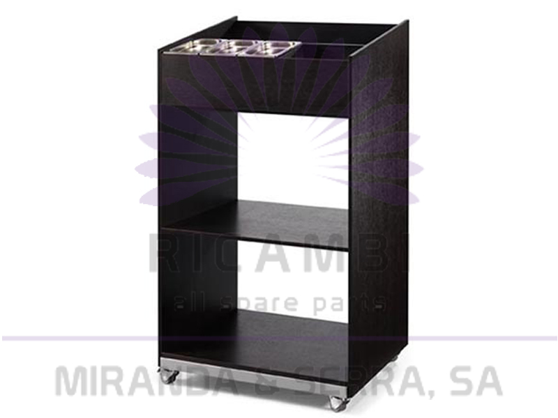 Móvel Porta-Tabuleiros, Talheres e Pão Inox 800x650mm