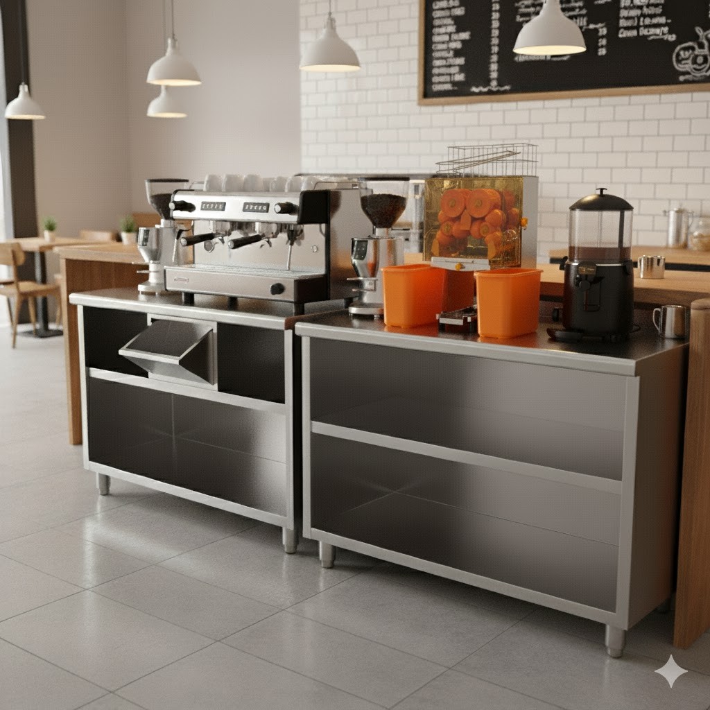 Móvel de Prateleiras Inox 1500x600x1050mm