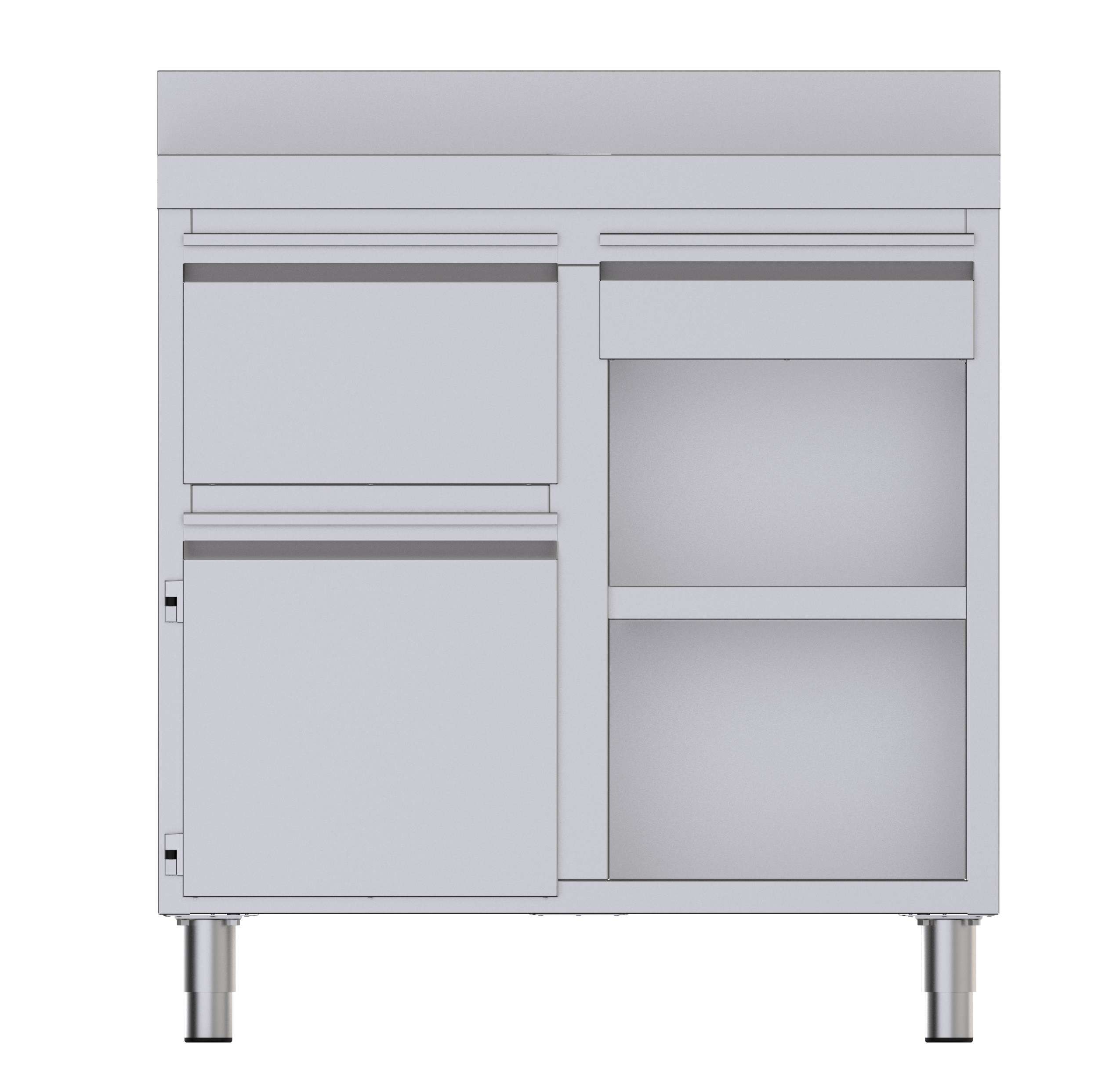 Móvel Cafeteiro Inox Esquerdo 1000x600x1050 mm