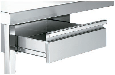Mesa Cafeteira Profissional Aço Inox 250x60x105 cm com Tremonha