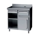 Móvel de Prateleiras Inox com Tolva para Café 1000x600 mm