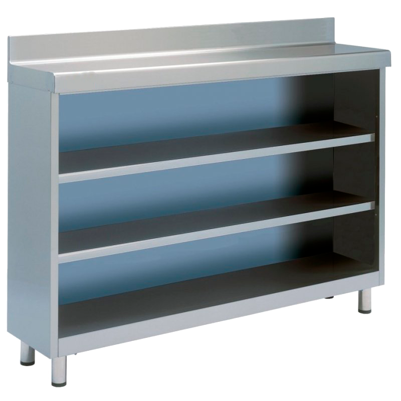 Móvel de Prateleiras Inox autoportante 1500x350x1045mm