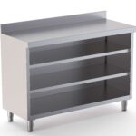 Móvel de Prateleiras Inox 2500mm com 2 Níveis Reguláveis
