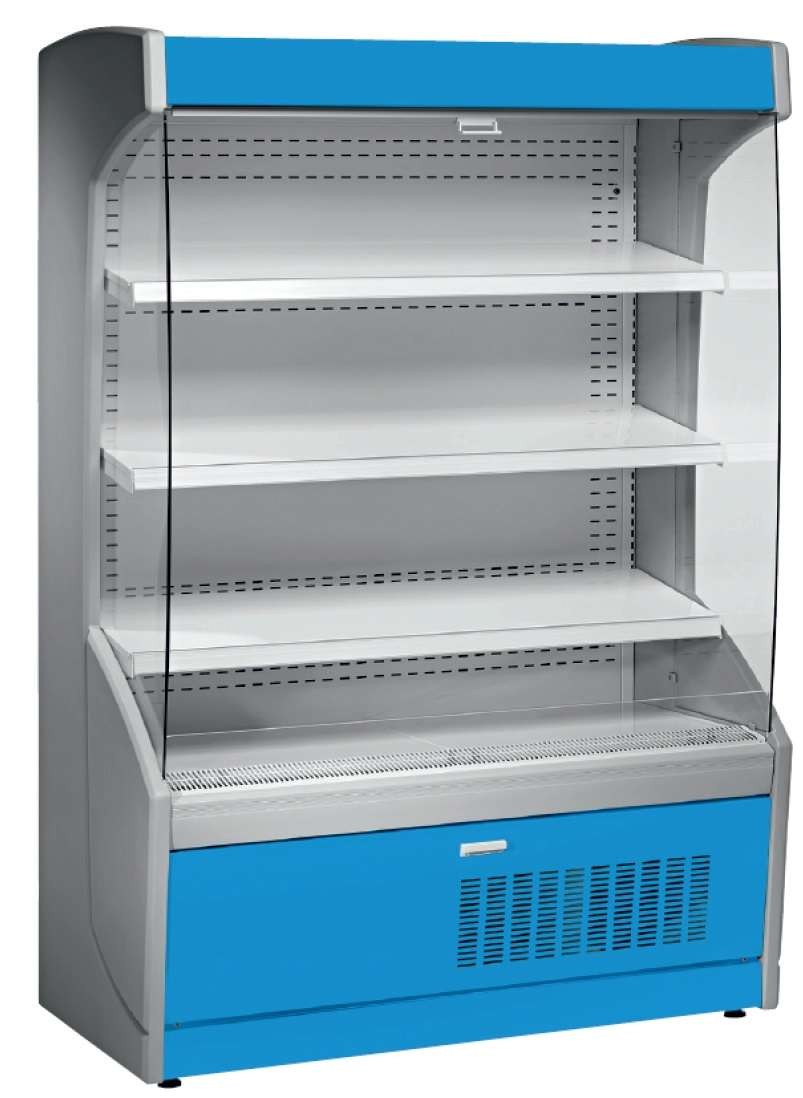 Mural Refrigerado Expositivo 4 Prateleiras Azul 1530 mm