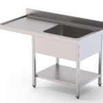 Lavadouro Inox Duplo para Máquina Loiça 1800x700 mm