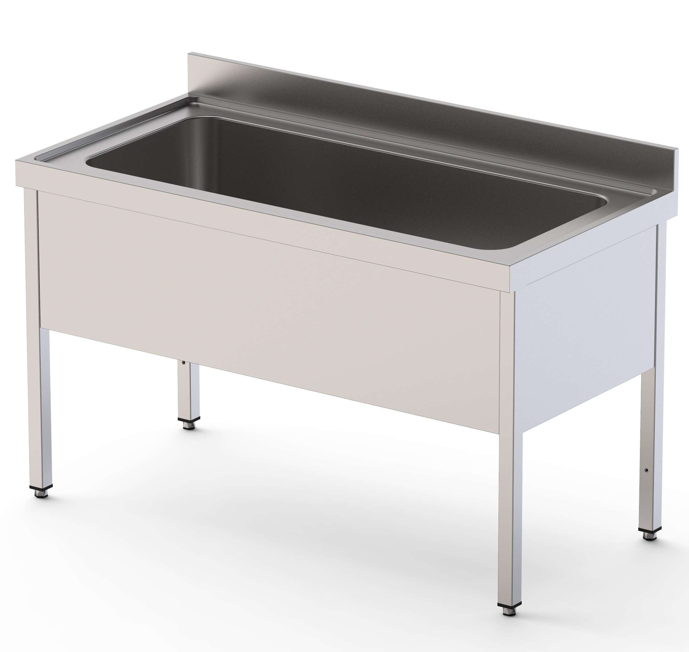 Bancada com Cuba Inox 700mm Fundo 1400x700x850mm