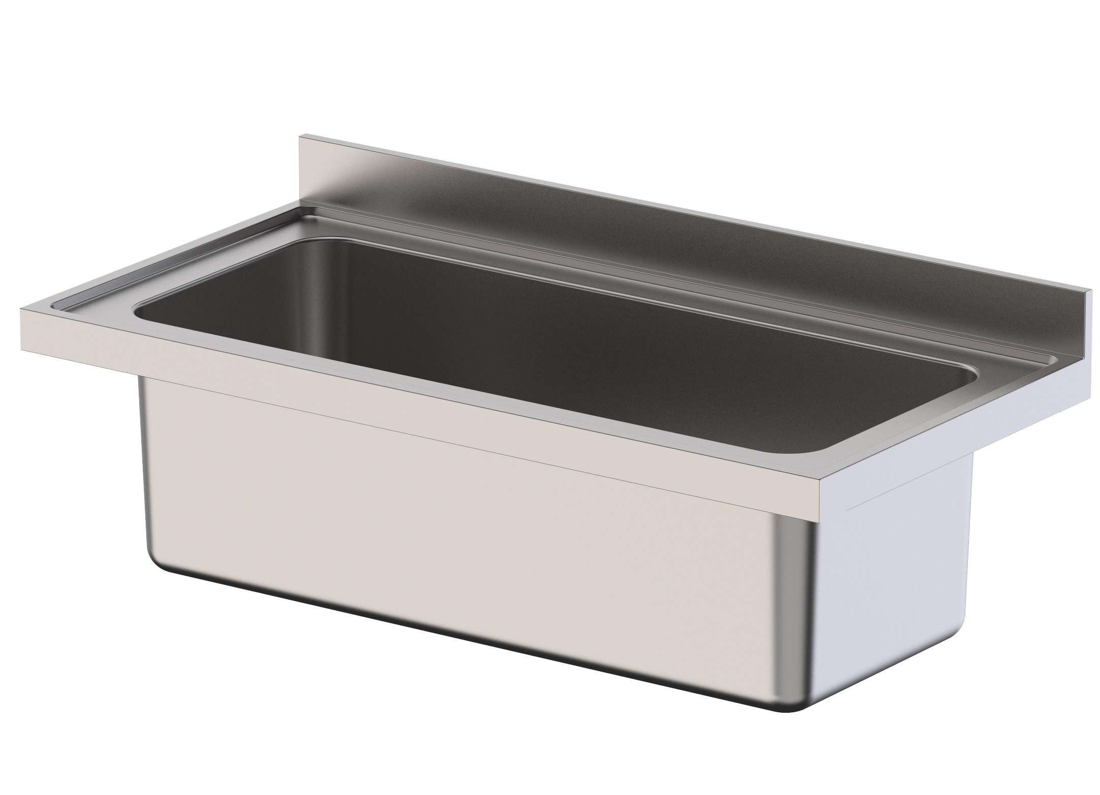Lavadouro Industrial Inox com 1 Cuba Fundo 700 — 1200x700x400mm