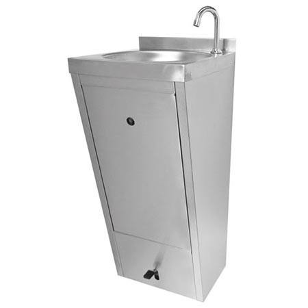 Lava-Mãos Móvel Inox com Misturadora de Pedal