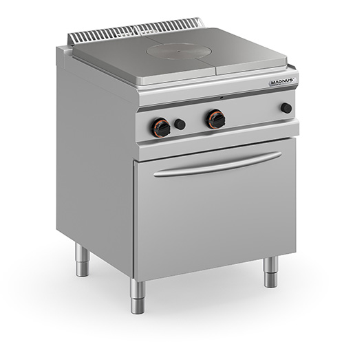 Fogão Industrial a Gás com Placa Radiante e Forno GN2/1