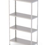 Móvel de Prateleiras Inox Totalmente Fechado 1400x300x2000mm