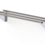Prateleira Mural Inox Tubo Redondo 140x30x20 cm