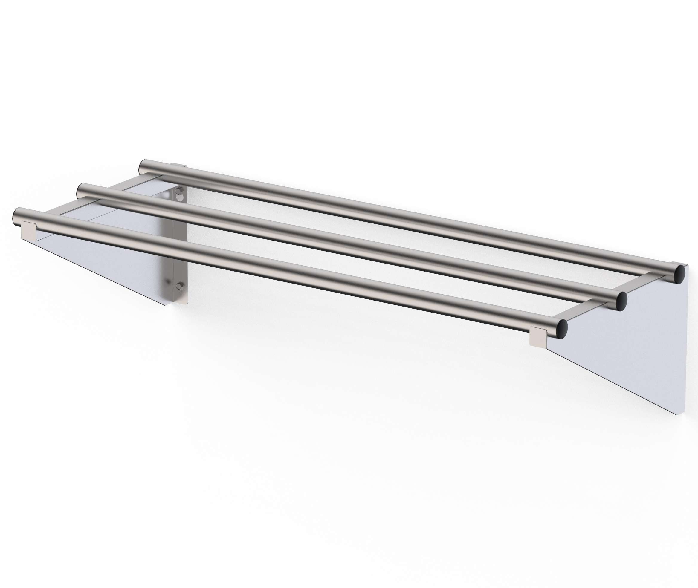 Prateleira Mural Inox Tubo Redondo 1800x400x200 mm